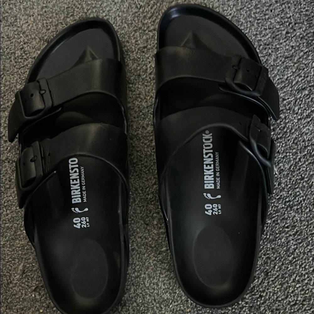 Birkenstock Black Vinyl Sandals